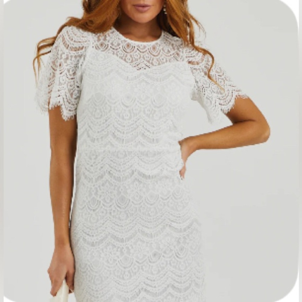 Vanilla Bay White Lace Dress